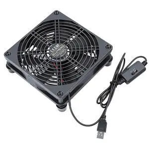 ELUTENG 120mm USB Cooling Fan | 3 Adjustable Speed Settings, Double-Sided Metal Grille, Hydraulic Design, Quiet Operation, High-Airflow ELUTENG 120mm USB Cooling Fan | 3 Adjustable Speed Settings, Double-Sided Metal Grille, Hydraulic Design, Quiet Operation, High-Airflow