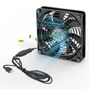 ELUTENG 120mm USB Fan 5V with Variable Speed Control | 1100-2200RPM, Quiet Hydraulic, Double Sided Metal Grill, For PC, TV Box, DVR, Xbox, PS5, Cabinet ELUTENG 120mm USB Fan 5V with Variable Speed Control | 1100-2200RPM, Quiet Hydraulic, Double Sided Metal Grill, For PC, TV Box, DVR, Xbox, PS5, Cabinet