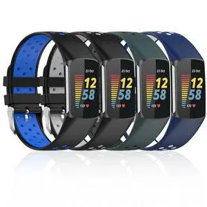 ELUTENG 4 Pack Compatible with Fitbit Charge 5 Bands/Fitbit Charge 6 Bands for Women Men, Soft Breathable Replacement Sport Strap Waterproof Wristbands for Fitbit Charge 5/ Charge 6 Fitness Tracker ELUTENG 4 Pack Compatible with Fitbit Charge 5 Bands/Fitbit Charge 6 Bands for Women Men, Soft Breathable Replacement Sport Strap Waterproof Wristbands for Fitbit Charge 5/ Charge 6 Fitness Tracker