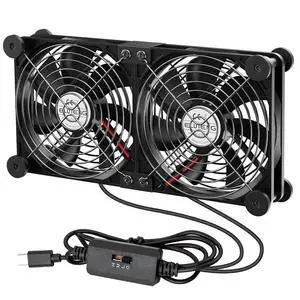 ELUTENG Dual USB Computer Fan 120mm 3 Adjustable Speeds | 5V Type-C, Quiet Operation, For Router, Receiver, TV Box, DVR, Xbox, PS6, PS5, Cabinet ELUTENG Dual USB Computer Fan 120mm 3 Adjustable Speeds | 5V Type-C, Quiet Operation, For Router, Receiver, TV Box, DVR, Xbox, PS6, PS5, Cabinet