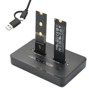 ELUTENG M.2 NVMe SSD Cloner, USB 3.2 20Gbps Dual Bay NVMe Enclosure, Tool-Free Offline Clone & SSD to USB Adapter, Supports M-Key 2230/2242/2260/2280 SSDs ELUTENG M.2 NVMe SSD Cloner, USB 3.2 20Gbps Dual Bay NVMe Enclosure, Tool-Free Offline Clone & SSD to USB Adapter, Supports M-Key 2230/2242/2260/2280 SSDs