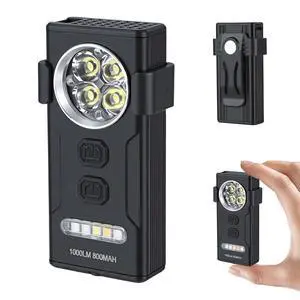 ELUTENG Hat Lights Clip on 1000 Lumens Waterproof EDC Flashlight Rechargeable USBC-Charging Magnetic Flashlight for Outdoor, Car Repairing, Running, Emergency ELUTENG Hat Lights Clip on 1000 Lumens Waterproof EDC Flashlight Rechargeable USBC-Charging Magnetic Flashlight for Outdoor, Car Repairing, Running, Emergency