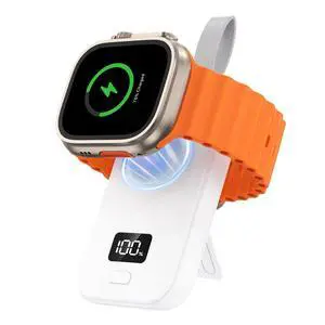 ELUTENG iwatch Wireless Charger 2500mAh 2W Fast Charging Portable Magnetic Watch Charger 2-in-1 LED Display Keychain Rechargeable Mini iWatch Power Bank Compatible for Apple Watch Series, Phone ELUTENG iwatch Wireless Charger 2500mAh 2W Fast Charging Portable Magnetic Watch Charger 2-in-1 LED Display Keychain Rechargeable Mini iWatch Power Bank Compatible for Apple Watch Series, Phone