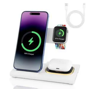 ELUTENG 3 in 1 Wireless Charging Station Compatible for Apple Devices Foldable Charging Stand 18W Fast Charging for iPhone 16/15/14/13/12 Pro Max, iWatch 10/9/8/7/Ultra2/Ultra/SE ELUTENG 3 in 1 Wireless Charging Station Compatible for Apple Devices Foldable Charging Stand 18W Fast Charging for iPhone 16/15/14/13/12 Pro Max, iWatch 10/9/8/7/Ultra2/Ultra/SE