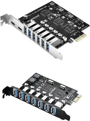 ELUTENG PCIE USB 3.0 Card PCI Express to USB Expansion Card 8 Ports with PCIE USB 3.0 Card 7 Ports PCI Express to USB Expansion Card ELUTENG PCIE USB 3.0 Card PCI Express to USB Expansion Card 8 Ports with PCIE USB 3.0 Card 7 Ports PCI Express to USB Expansion Card