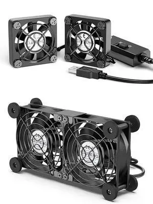 ELUTENG Dual Cooling Fan Whisper Quiet 80mm 3 Adjustable High Speed with Dual 40mm USB Fan with 3 Speeds Adjustable 5V PC Fan ELUTENG Dual Cooling Fan Whisper Quiet 80mm 3 Adjustable High Speed with Dual 40mm USB Fan with 3 Speeds Adjustable 5V PC Fan