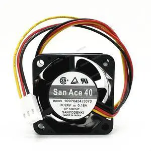 Compatible for San Ace 40 109P0424J3073 24V 0.18A 4028 40x40x28mm 3-Wire Cooling Fan Compatible for San Ace 40 109P0424J3073 24V 0.18A 4028 40x40x28mm 3-Wire Cooling Fan