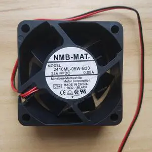 Compatible for NMB-MAT 2410ML-05W-B30 24V 0.08A 6025 6cm 2-Wire Cooling Fan Compatible for NMB-MAT 2410ML-05W-B30 24V 0.08A 6025 6cm 2-Wire Cooling Fan