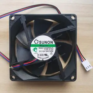 Compatible for SUNON KDE1208PKV3 12V 0.8W 80x80x20mm 8020 3-Wire Cooling Fan Compatible for SUNON KDE1208PKV3 12V 0.8W 80x80x20mm 8020 3-Wire Cooling Fan