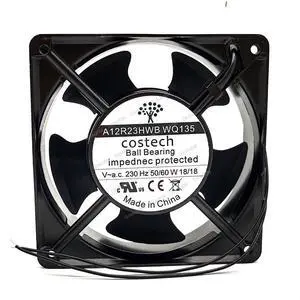 Compatible for Costech A12R23HWB WQ135 230V 18W 12038 12cm 2-Wire Cooling Fan Compatible for Costech A12R23HWB WQ135 230V 18W 12038 12cm 2-Wire Cooling Fan