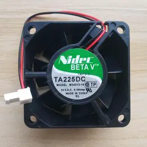 Compatible for Nidec TA225DC M34313-16 24V 0.16A 6cm 6025 2-Wire Cooling Fan Compatible for Nidec TA225DC M34313-16 24V 0.16A 6cm 6025 2-Wire Cooling Fan