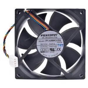 Compatible for Foxconn PVA080G12Q 12V 0.65A 8025 80x80x25mm 4-Wire Cooling Fan Compatible for Foxconn PVA080G12Q 12V 0.65A 8025 80x80x25mm 4-Wire Cooling Fan