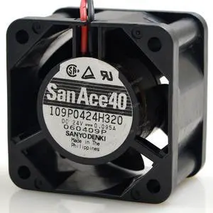 Compatible for SanAce40 109P0424H320 24V 0.095A 4cm 4028 2-Wire Cooling Fan Compatible for SanAce40 109P0424H320 24V 0.095A 4cm 4028 2-Wire Cooling Fan