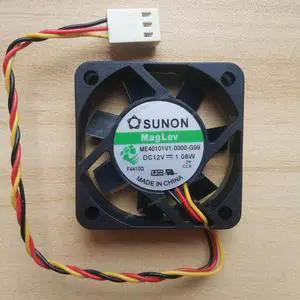 Compatible for SUNON ME40101V1-0000-G99 12V 1.08W 40x40x10mm 3-Wire Cooling Fan Compatible for SUNON ME40101V1-0000-G99 12V 1.08W 40x40x10mm 3-Wire Cooling Fan