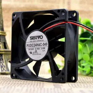Compatible for SERVO PUDC24H4C-049 24V 0.16A 3.8W 8025 2-Wire Cooling Fan Compatible for SERVO PUDC24H4C-049 24V 0.16A 3.8W 8025 2-Wire Cooling Fan