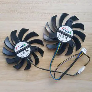 Compatible for Sapphire Dual-X HD7850 FD7010H12S 12V 0.35A 75mm 4-Wire Cooling Fan Compatible for Sapphire Dual-X HD7850 FD7010H12S 12V 0.35A 75mm 4-Wire Cooling Fan