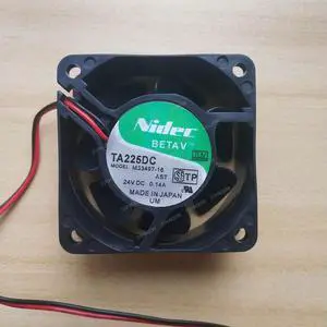 Compatible for Nidec TA225DC M33497-16 24V 0.14A 6025 60x60x25mm 2-Wire Cooling Fan Compatible for Nidec TA225DC M33497-16 24V 0.14A 6025 60x60x25mm 2-Wire Cooling Fan
