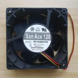 Compatible for SANYO San Ace 120 9G1248H104 48V 0.11A 12038 3-Wire Cooling Fan Compatible for SANYO San Ace 120 9G1248H104 48V 0.11A 12038 3-Wire Cooling Fan