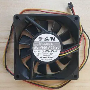 Compatible for DC Petit Ace 20 109P0848C604 48V 0.08A 8020 8cm 3-Wire Cooling Fan Compatible for DC Petit Ace 20 109P0848C604 48V 0.08A 8020 8cm 3-Wire Cooling Fan