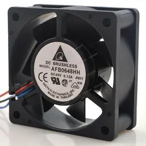 Compatible for Delta AFB0648HH 48V 0.12A 6cm 6025 3-Wire Cooling Fan Compatible for Delta AFB0648HH 48V 0.12A 6cm 6025 3-Wire Cooling Fan