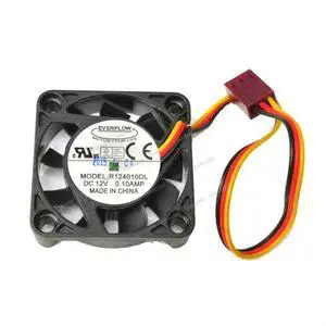 Compatible for EVERFLOW R124010DL 12V 0.1A 4010 4cm 3-Wire Cooling Fan Compatible for EVERFLOW R124010DL 12V 0.1A 4010 4cm 3-Wire Cooling Fan