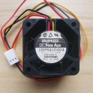 Compatible for SANYO Denki 109P0412H324 12V 0.195A 4028 40 * 40 * 28mm 3-Wire Cooling Fan Compatible for SANYO Denki 109P0412H324 12V 0.195A 4028 40 * 40 * 28mm 3-Wire Cooling Fan