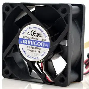 Compatible for JAMICON JF0625H1LSAR 12V 0.17A 6cm 6025 3-Wire Cooling Fan Compatible for JAMICON JF0625H1LSAR 12V 0.17A 6cm 6025 3-Wire Cooling Fan