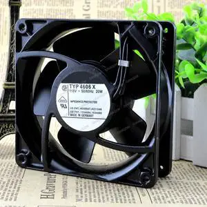 Compatible for TYP 4606 X AC115V 20W 119X38mm 2-Wire Cooling Fan Compatible for TYP 4606 X AC115V 20W 119X38mm 2-Wire Cooling Fan