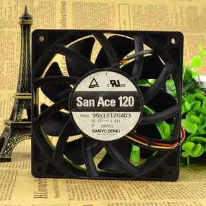 Compatible for SANYO San Ace 120 9GV1212G403 12V 1.68A 12cm 12025 3-Wire Cooling Fan Compatible for SANYO San Ace 120 9GV1212G403 12V 1.68A 12cm 12025 3-Wire Cooling Fan