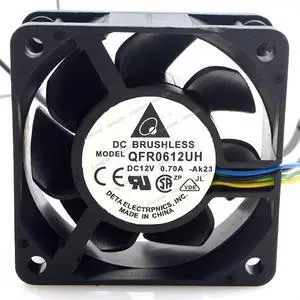 Compatible for Delta QFR0612UH 12V 0.70A 60x60x25mm 6025 4-Wire Cooling Fan Compatible for Delta QFR0612UH 12V 0.70A 60x60x25mm 6025 4-Wire Cooling Fan