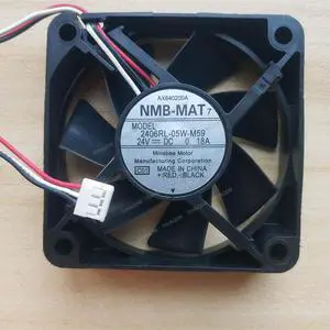 Compatible for NMB-MAT 2406RL-05W-M59 24V 0.18A 6015 3-Wire Cooling Fan Compatible for NMB-MAT 2406RL-05W-M59 24V 0.18A 6015 3-Wire Cooling Fan