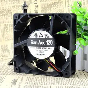 Compatible for San Ace 120 9G1212HG105 12V 0.98A 120 12cm 4-Wire Cooling Fan Compatible for San Ace 120 9G1212HG105 12V 0.98A 120 12cm 4-Wire Cooling Fan