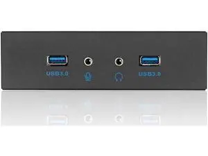 5.25 Inch PC Front Panel USB Hub, 2 USB3.0 Ports with HD Audio & Mic Jack, 2.6FT 20Pin USB Splitter Cable for Desktop Case Expansion 5.25 Inch PC Front Panel USB Hub, 2 USB3.0 Ports with HD Audio & Mic Jack, 2.6FT 20Pin USB Splitter Cable for Desktop Case Expansion