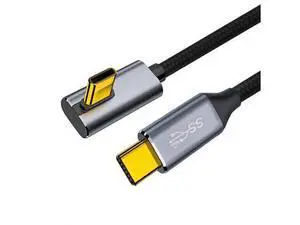 300cm Low Profile Angled USB-C to USB-C Cable, 10Gbps Gen2 Data, 100W 20V 5A Fast Charging for Laptops, Tablets & Phones 300cm Low Profile Angled USB-C to USB-C Cable, 10Gbps Gen2 Data, 100W 20V 5A Fast Charging for Laptops, Tablets & Phones