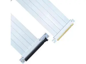 200mm White PCIe 4.0 x16 Right Angle GPU Riser Extension Cable 200mm White PCIe 4.0 x16 Right Angle GPU Riser Extension Cable