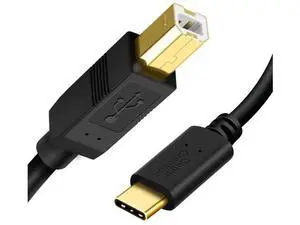 10FT (3M) USB-C to USB-B Cable, Black Cord for Printers, Scanners, MIDI Digital Pianos & DJ Controllers 10FT (3M) USB-C to USB-B Cable, Black Cord for Printers, Scanners, MIDI Digital Pianos & DJ Controllers