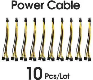 10 Pack 260mm PCIe 8Pin Female to 8Pin(6+2) Male GPU Power Extension Cables for Graphics Card Mining Motherboard 10 Pack 260mm PCIe 8Pin Female to 8Pin(6+2) Male GPU Power Extension Cables for Graphics Card Mining Motherboard