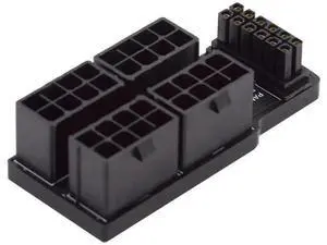 90° Up-Angled 12VHPWR 16Pin to 4×ATX 8Pin Modular Power Adapter, ATX3.0 PCIe5.0 for RTX 4080/4090/5090Ti 90° Up-Angled 12VHPWR 16Pin to 4×ATX 8Pin Modular Power Adapter, ATX3.0 PCIe5.0 for RTX 4080/4090/5090Ti