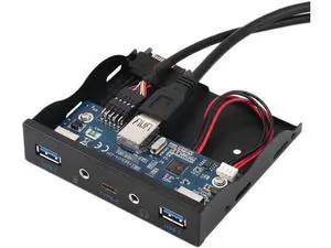 3.5 Inch Floppy Drive Bay Front Panel Hub, 2 USB 3.0 + 1 USB 3.1 Type-C + HD Audio & Microphone Jack Combo Expansion Bracket for Desktop PC Chassis 3.5 Inch Floppy Drive Bay Front Panel Hub, 2 USB 3.0 + 1 USB 3.1 Type-C + HD Audio & Microphone Jack Combo Expansion Bracket for Desktop PC Chassis
