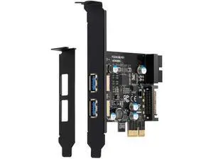 PCI-E USB 3.2 Gen1 Expansion Card, 2×USB-A 5Gbps + 20Pin Front Header, SATA Power Supply PCI-E USB 3.2 Gen1 Expansion Card, 2×USB-A 5Gbps + 20Pin Front Header, SATA Power Supply