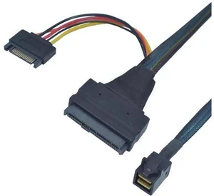 50cm/1.6ft SFF-8643 Mini SAS HD to U.2 SFF-8639 NVMe Cable with 15Pin SATA Power, Internal High-Speed Storage Cable for Motherboard U.2 SSD Expansion 50cm/1.6ft SFF-8643 Mini SAS HD to U.2 SFF-8639 NVMe Cable with 15Pin SATA Power, Internal High-Speed Storage Cable for Motherboard U.2 SSD Expansion