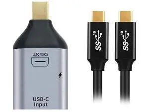 USB-C Female to Mini DisplayPort Adapter Cable, 100W PD Charging, 10Gbps Data, 4K@60Hz Video for Laptops & Phones USB-C Female to Mini DisplayPort Adapter Cable, 100W PD Charging, 10Gbps Data, 4K@60Hz Video for Laptops & Phones