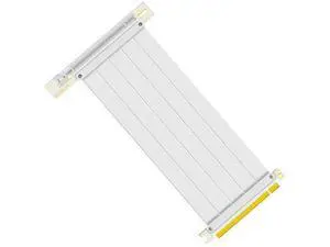 White PCIe 4.0 X16 90 Degree Shielded GPU Riser Cable, 200mm High-Speed Graphics Card Extension Cord, Compatible with RTX 4090/RTX 3060/RX 7900 GPUs White PCIe 4.0 X16 90 Degree Shielded GPU Riser Cable, 200mm High-Speed Graphics Card Extension Cord, Compatible with RTX 4090/RTX 3060/RX 7900 GPUs