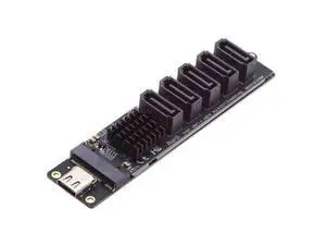 10Gbps USB-C to NGFF B+M Key SATA 5-Port Adapter Card, Dual Chip JMS580+JMB575 SATA III 6Gbps Port Multiplier Selector, External Multi-HDD/SSD Storage Expansion Converter 10Gbps USB-C to NGFF B+M Key SATA 5-Port Adapter Card, Dual Chip JMS580+JMB575 SATA III 6Gbps Port Multiplier Selector, External Multi-HDD/SSD Storage Expansion Converter