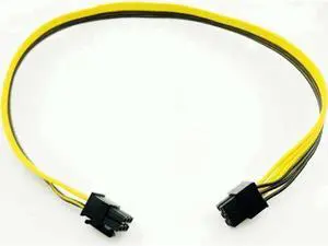 10PCS PCIe 6Pin Male to Male Extension Cables, 18AWG PCI-Express Power Adapter Cords for BTC Mining Rigs 10PCS PCIe 6Pin Male to Male Extension Cables, 18AWG PCI-Express Power Adapter Cords for BTC Mining Rigs