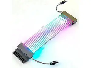 24Pin Dual-Head ARGB Luminous PSU Extension Cable, 18AWG (41×0.16mm Tinned Wire) Synchronized RGB Harness for Motherboard & GPU 24Pin Dual-Head ARGB Luminous PSU Extension Cable, 18AWG (41×0.16mm Tinned Wire) Synchronized RGB Harness for Motherboard & GPU