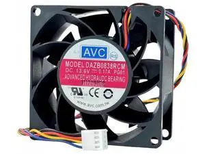 AVC DAZB0838RCM 80×80×38mm PWM Cooling Fan, DC 13.6V 0.17A, 4-Pin 4-Wire Industrial Axial Fan AVC DAZB0838RCM 80×80×38mm PWM Cooling Fan, DC 13.6V 0.17A, 4-Pin 4-Wire Industrial Axial Fan
