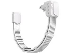 White Reverse Type Shield PCIe 5.1 GPU Extension Cable with 90° 12V-2x6 Adapter, 16Pin 12VHPWR Extension Cord with Cable Combs for RTX 40/50 Series GPUs White Reverse Type Shield PCIe 5.1 GPU Extension Cable with 90° 12V-2x6 Adapter, 16Pin 12VHPWR Extension Cord with Cable Combs for RTX 40/50 Series GPUs