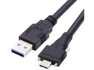 3.0M USB 3.0 to USB-C Cable, Dual Locking Connector with Panel Mount Screw for Industrial Camera 3.0M USB 3.0 to USB-C Cable, Dual Locking Connector with Panel Mount Screw for Industrial Camera