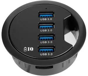60mm Desk Grommet USB 3.0 4-Port Hub with BC1.2 Fast Charging Ports, Flush Mount Dock Station for iPhone, Smartphones, iPad & Tablets 60mm Desk Grommet USB 3.0 4-Port Hub with BC1.2 Fast Charging Ports, Flush Mount Dock Station for iPhone, Smartphones, iPad & Tablets